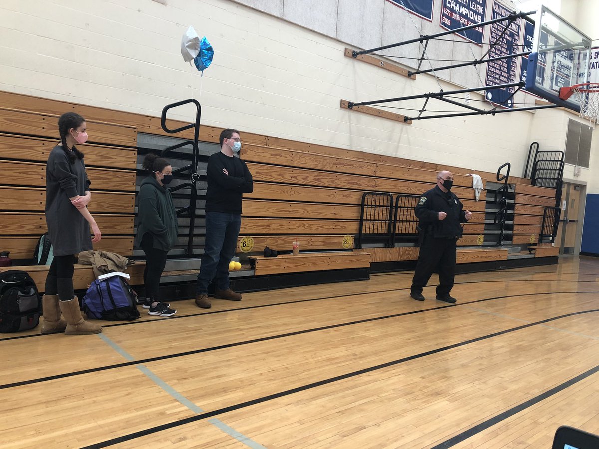 Grateful to <a href="/AshlandPolice/">Ashland MA Police</a>  Dave Muri and AHS SADD peer educators for speaking on the dangers of driving impaired/ the opioid epidemic. Special thanks to <a href="/AshlandDAET/">DecisionsAtEveryTurn</a> for providing us with the impairment goggles! Cohort B tomorrow! #prevention #opioidepidemic #addiction