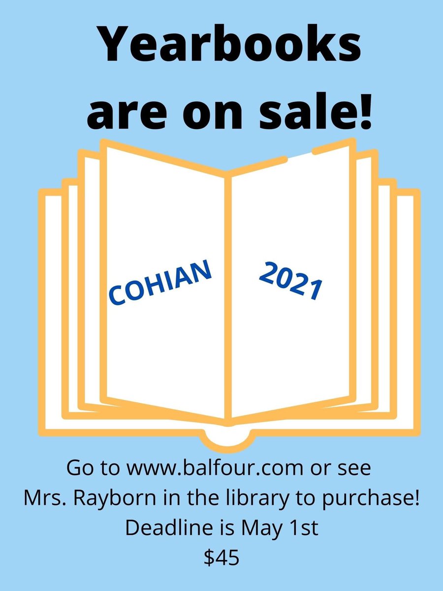 ColumbiaHigh1's tweet photo. Don't miss out on getting your 2021 yearbook! Place your order by May 1st! https://t.co/slIbzBM3Kd