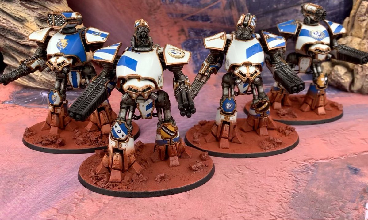 BenDavy8's tweet photo. The end of #MarchForMacragge me being me I of course did Ultramarine allies in Titanicus 😂 #WarhammerCommunity #AdeptusTitanicus https://t.co/wR0YH7zP7r