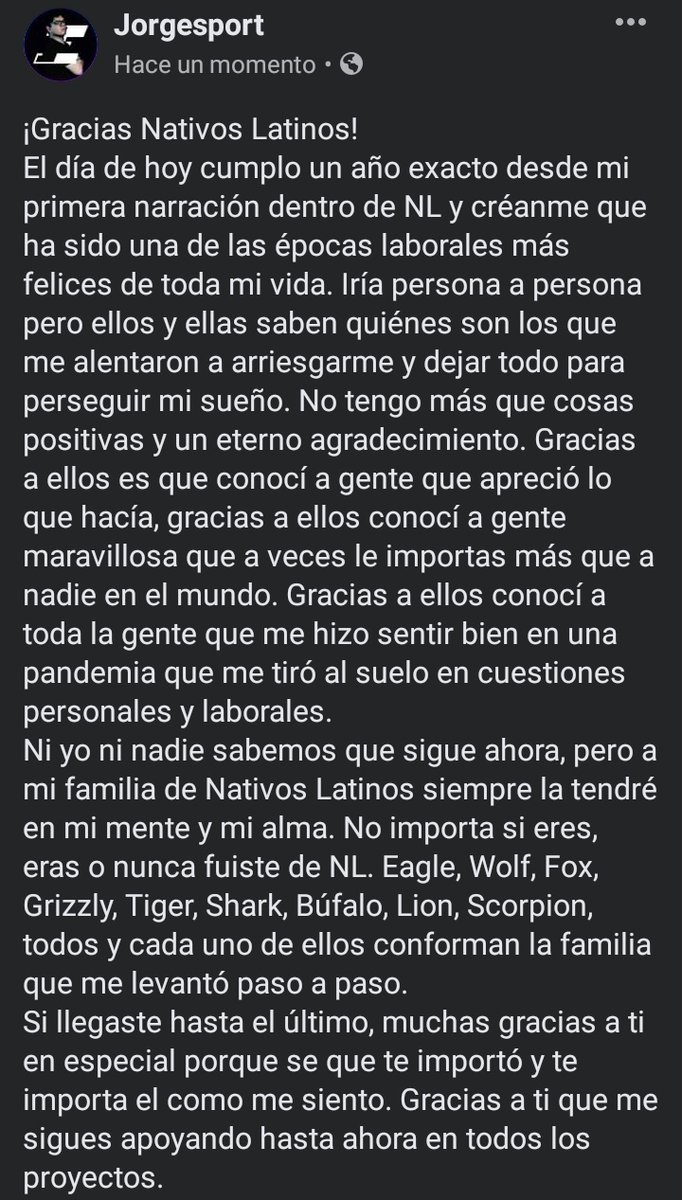 DimeJorge96's tweet photo. Gracias por todo @NativosLatinos https://t.co/duL16wIyMW