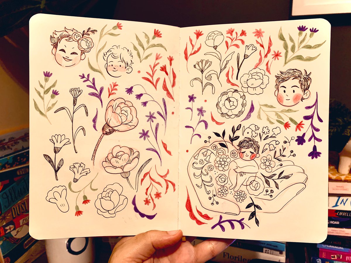 doodles after a long call 