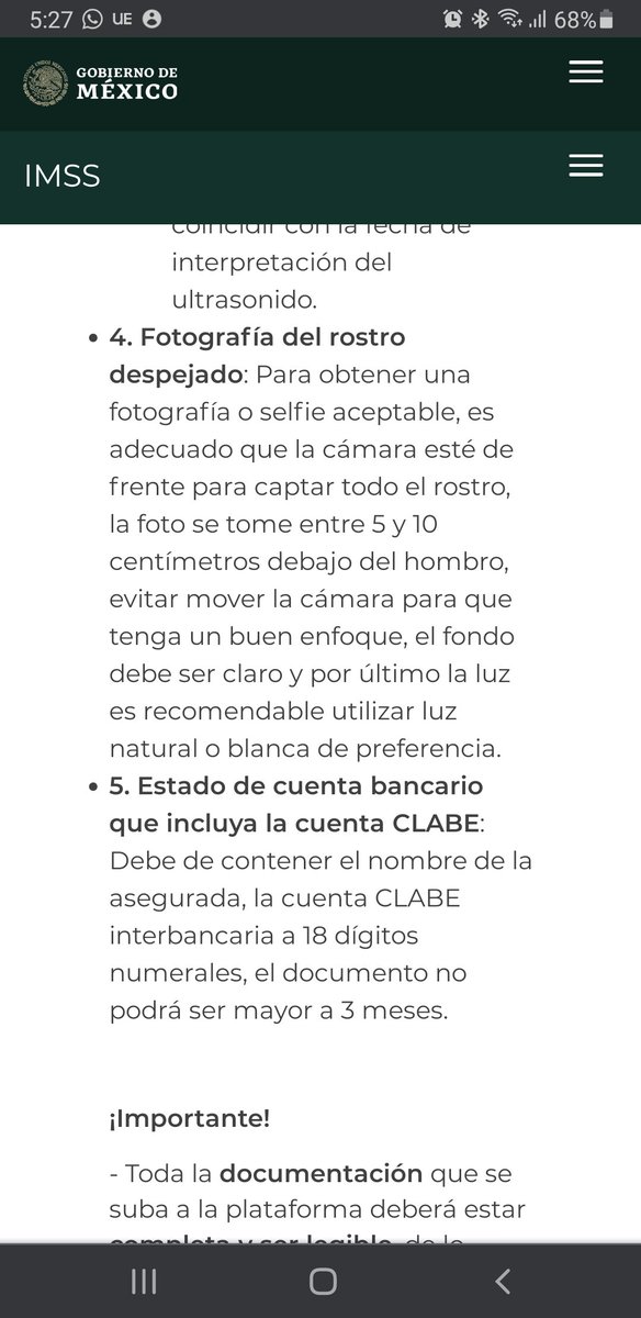Gabs0885's tweet photo. @Tu_IMSS Fotos de lo q piden en línea donde no figura la carta patronal, IDSE ni comprobante de domicilio https://t.co/MjPqAlR4Je