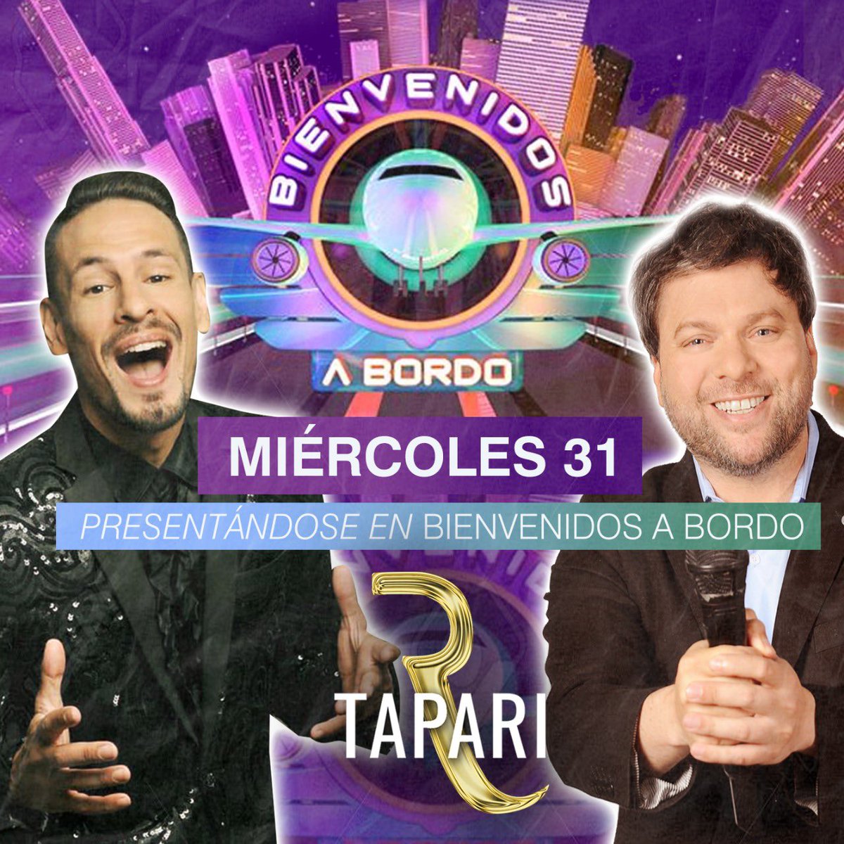 RTapari's tweet photo. HOY!!! nos encontramos por la pantalla de @eltrecetv1 para jugar con @GuidoKaska en “Bienvenidos a Bordo”. @lurangopro @sfproduccion #tv #tvshow #eltrece #bienvenidosabordo #prensa #canal https://t.co/9kQv9h8fkD
