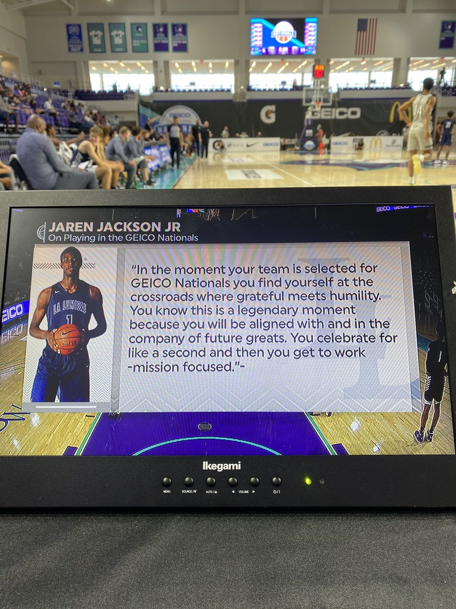 This quote is what GEICO Nationals is all about. 🙏 <a href="/jarenjacksonjr/">JJJ</a> your 2017 Championship with <a href="/LaLuBasketball/">La Lumiere Boys Basketball</a> and MVP award are part of that great legacy. <a href="/PaulBiancardi/">Paul Biancardi</a> <a href="/tedemrich/">Ted Emrich</a> <a href="/WhosNextHS/">Who’s Next</a> <a href="/paragon_mktg/">Paragon Marketing Group</a>
