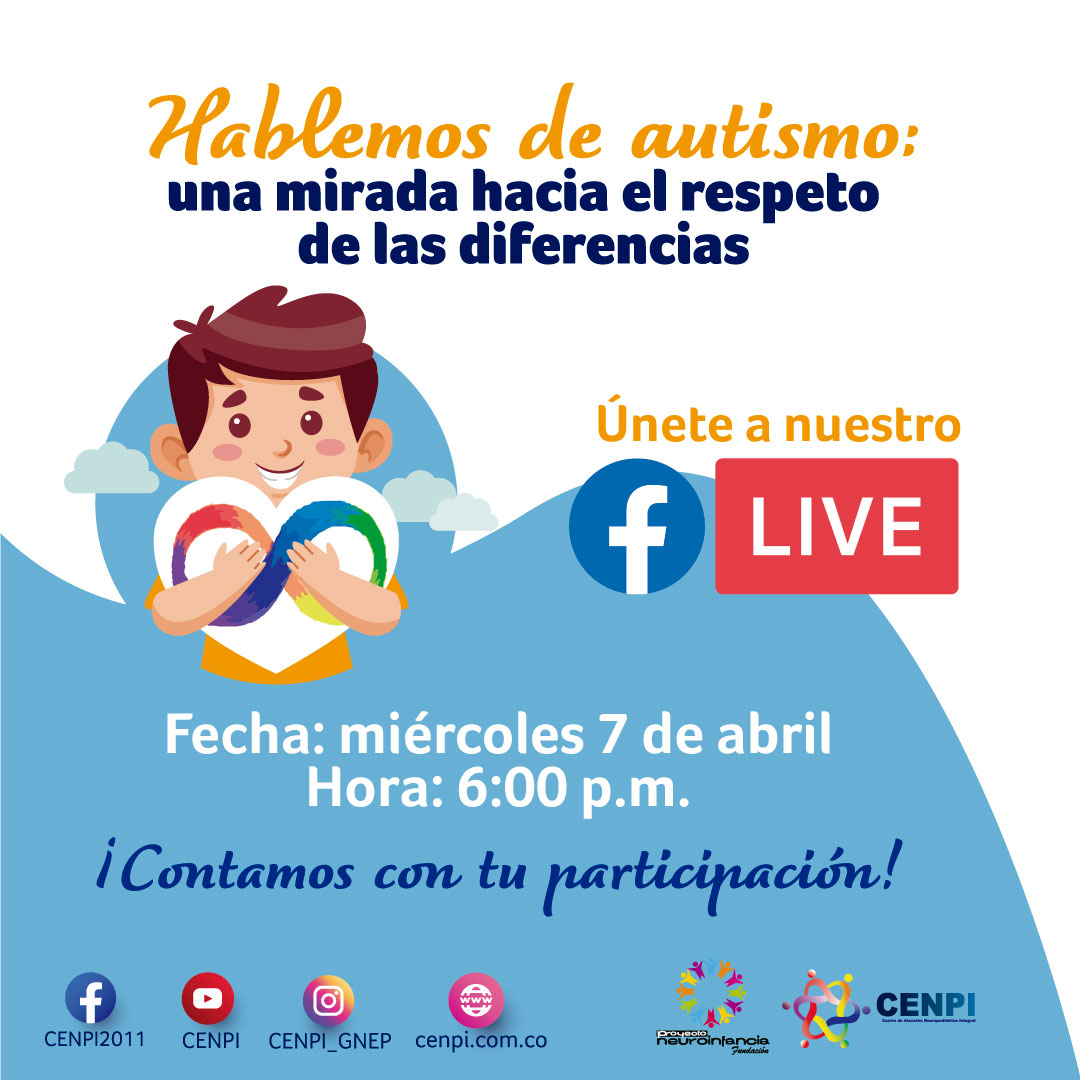 cenpioficial's tweet photo. RESERVA ESTA FECHA 🗓 y juntos conmemoremos el Día de la Concientización del Autismo💜.

Nuestros profesionales y la Fundación Proyecto Neuroinfancia resolverán tus dudas sobre el autismo desde el respeto por las diferencias.
Envíanos tus preguntas a soypaciente@cenpi.com.co https://t.co/ySuH6hvYFI
