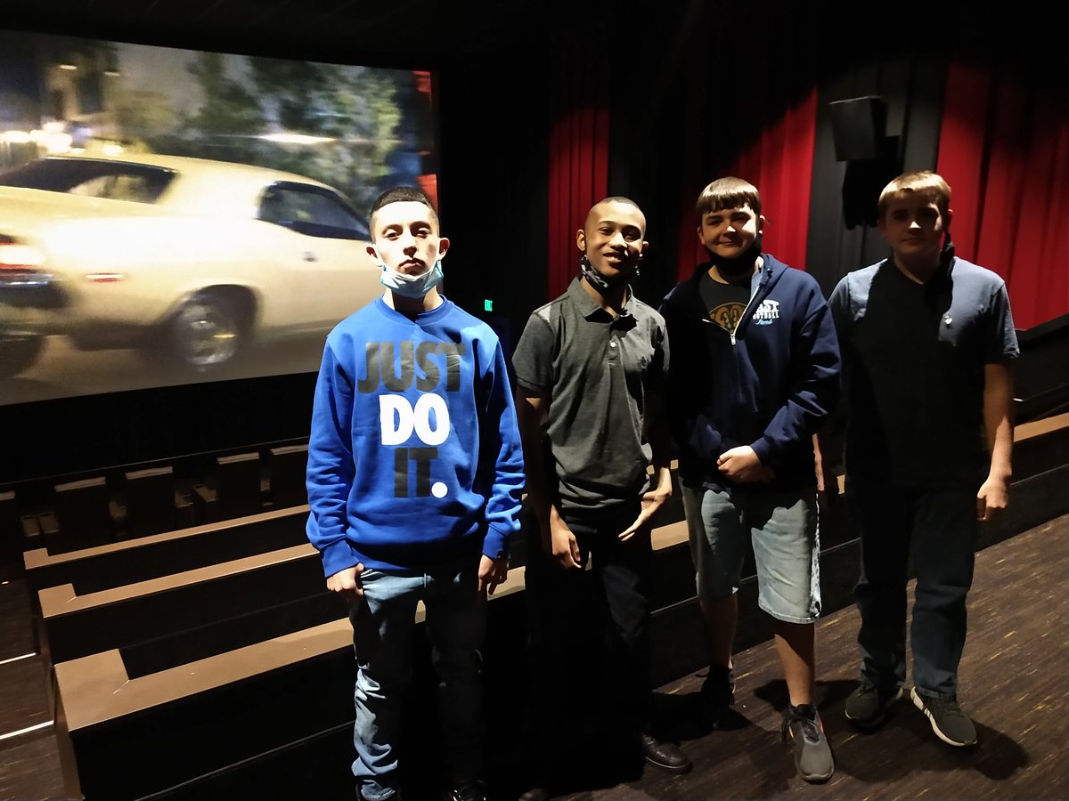 BlueAcesWrestle's tweet photo. Wrestling team dinner at @BWWings and a private movie theater rental at @AMCTheatres courtesy of @WforChrist and @younglife! Missing a couple guys, but excited to be able to hangout &amp; celebrate the season!
#BlueAcesWrestling
#WeWrestleTogether
#WeFlyTogether https://t.co/eGyrsMmUaH