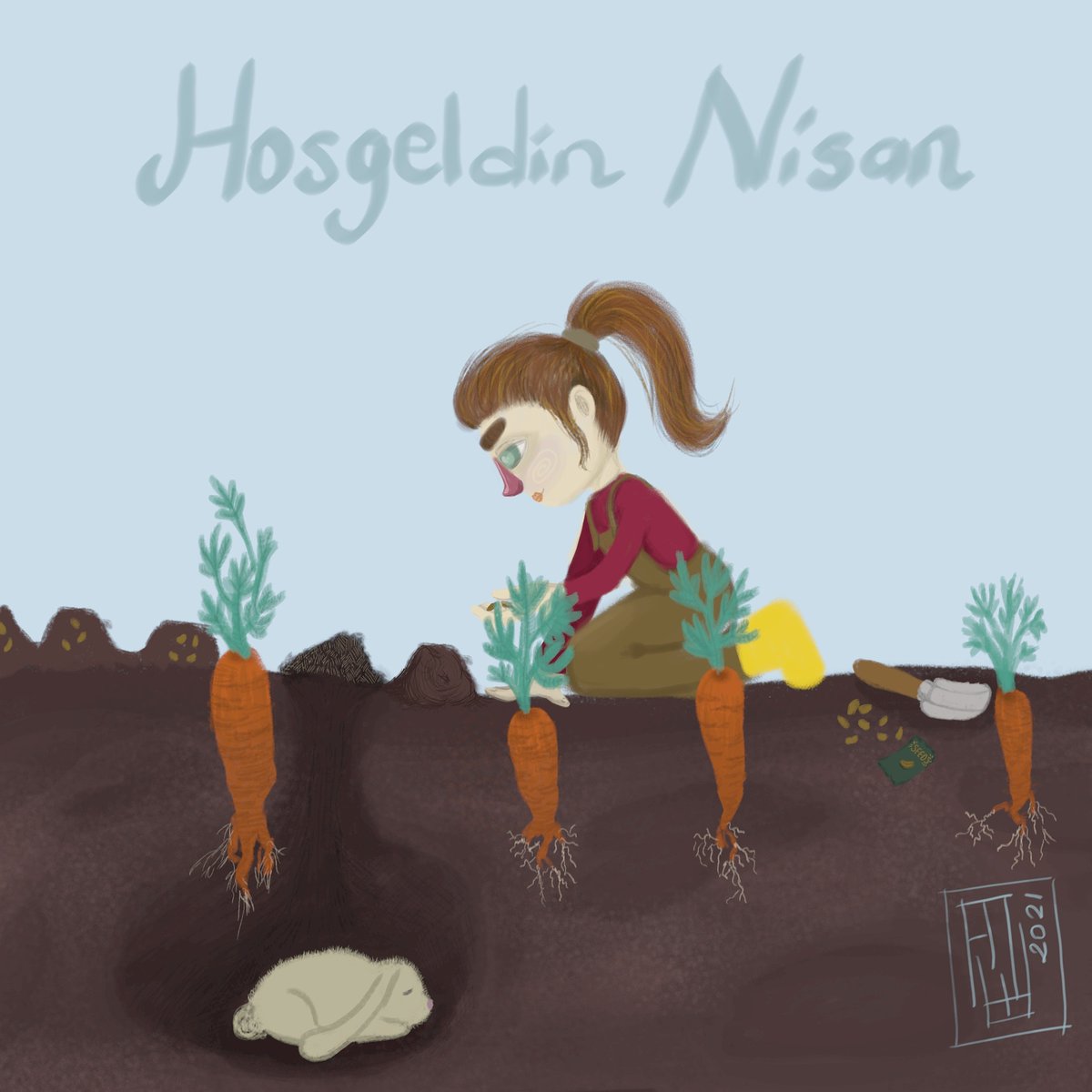 Hosgeldin nisan
#characterdesign #illustration #cocukkitaplariillüstrasyonu #illustrationoftheday #kidsbook #cocukkitaplari #artist #karaktertasarımı #april #carrot #hoşgeldinnisan #illüstrasyon #girl #bunny #rabbit #rabbithole #seed #nileandpixel