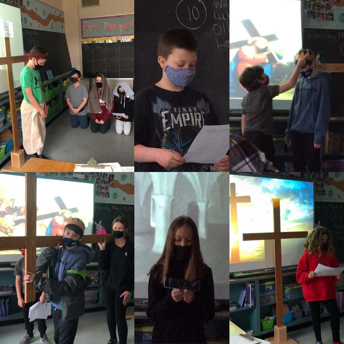 murpkath's tweet photo. Our Grade 5/6 retelling of the Lenten Season. 💜 #Discerningbelievers #discipleship @alcdsb_sttm https://t.co/9yAlnY3tVk