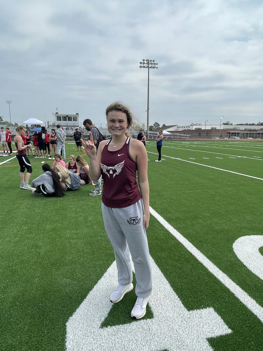 Congratulations to Sydney Whitmire for placing 3rd in the triple jump at the district meet and qualifying for area! #firstmeetoftheyear