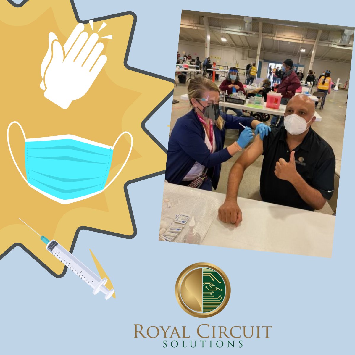 summit_pcb's tweet photo. Here is Milan, getting his vaccine, doing his part to "short-out" the Corona-virus!

We hope that you and your loved ones are safe and healthy as we begin putting Covid to an end. 

#Shortout #COVID #Vaccine #pcb #pcbs #printedcircuitboards #PCBmanufacturing https://t.co/MNVZS1GPB9