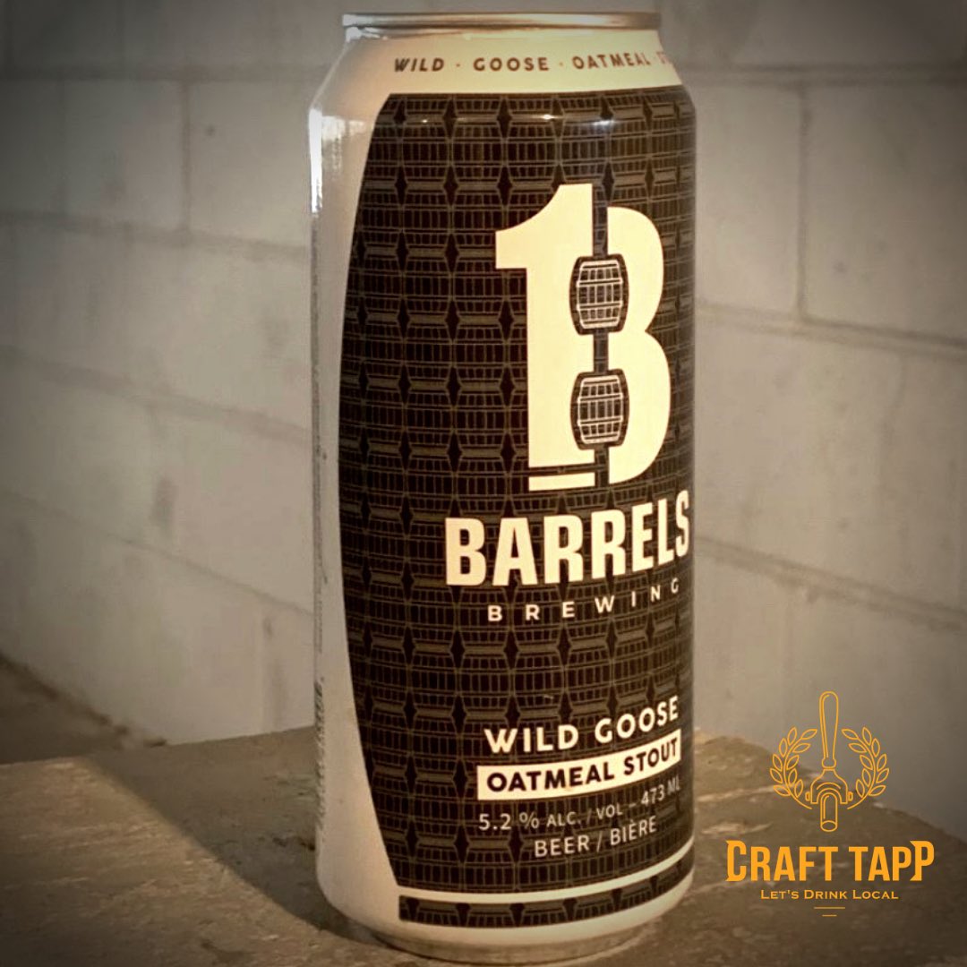 CraftTappInc's tweet photo. Say hello to @13barrelsbrewing Wild Goose Stout from New Brunswick🇨🇦🍻 Along with the tasting notes😛 https://t.co/Fzg1TDtnBj