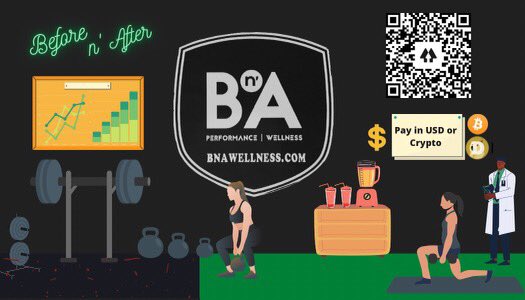 bnawellness's tweet photo. Our gym WILL be accepting USD and #crypto #dogecoin #bitcoin #altcoins  #nft https://t.co/Q7V2O9z8Gj