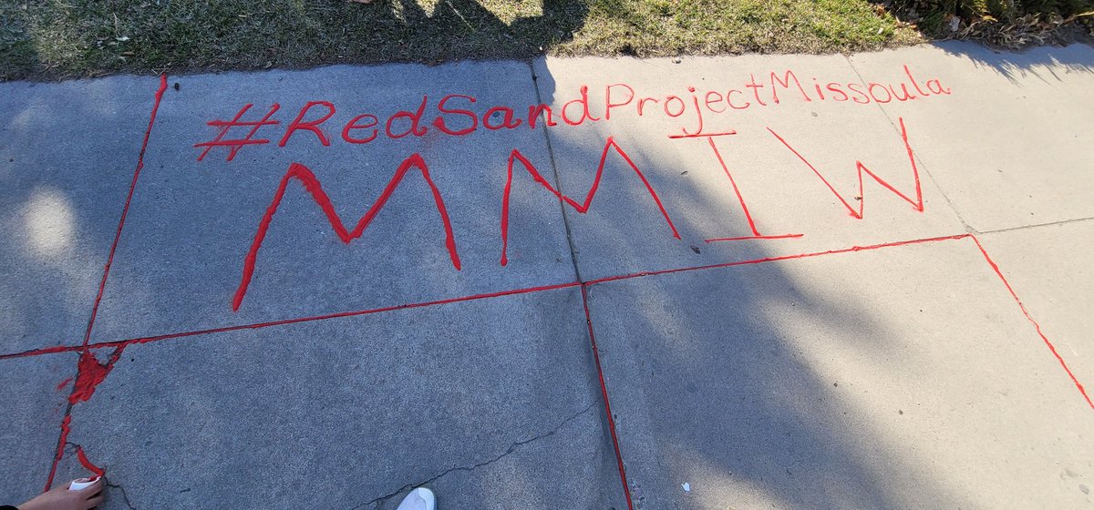 Today we were able to help out with the #redsandprojectmissoula in order to raise awareness on  human trafficking.  If you have any information on any missing persons please contact 1-833-406-STOP to report. <a href="/MslaCC1/">ZooTown Care AT&T</a> <a href="/IslandGirl_InMT/">Donna Curran</a>
#MMIW
#MMIP 
#LifeAtATT 
#ATTimpact