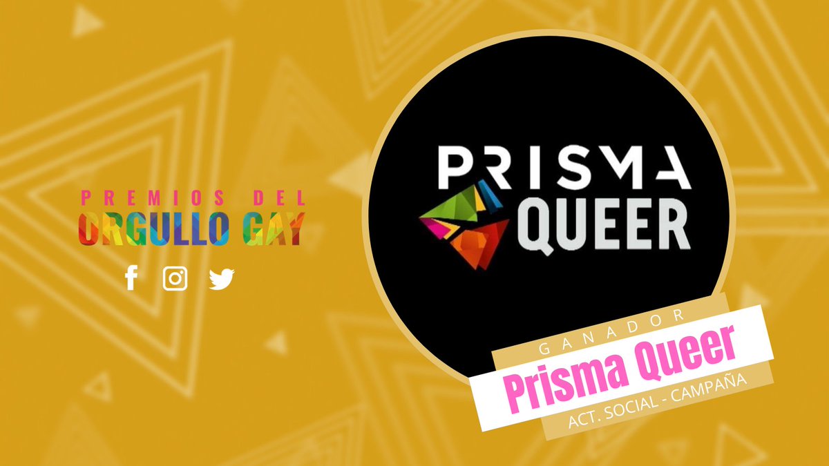DelOrgullo's tweet photo. 🎉Felicidades a @PrismaQueer por ser el ganador de los #PogMx en la categoría #PogCampaña 🥇🏳️🌈 #OrgulloGay 💖
#PrismaQueer #PremiosDelOrgulloGay #ActividadSocialCampaña https://t.co/oUqEpoRqvR