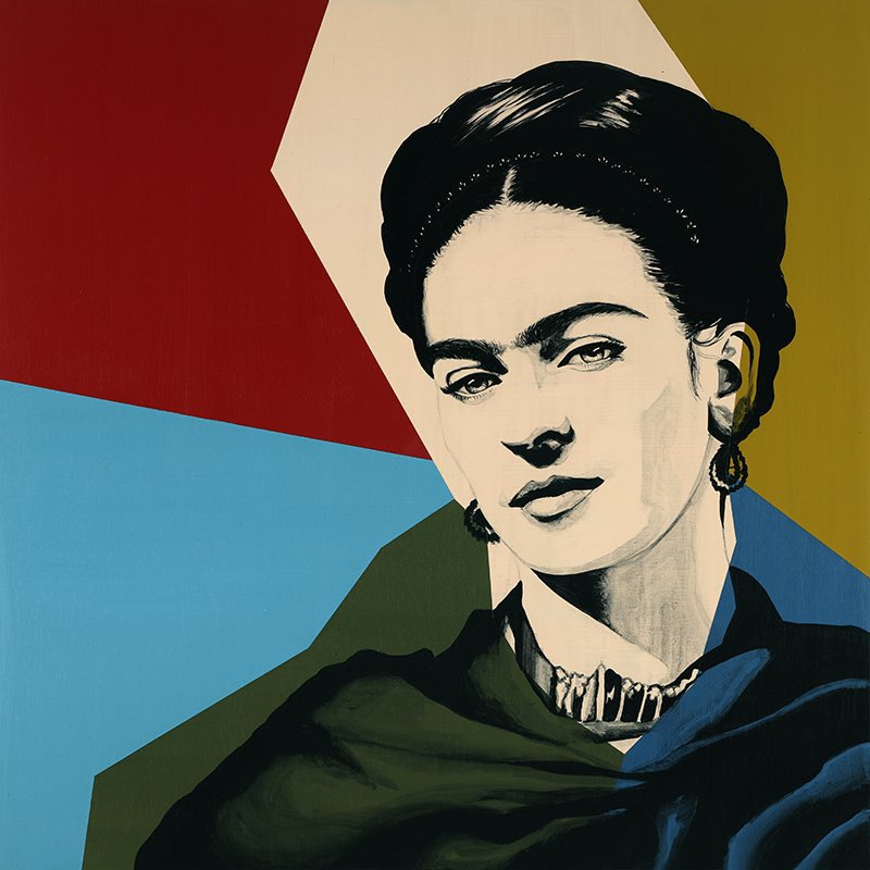 AFHBoston's tweet photo. Title: “My Own Reality”⁣⁣
AFH Teen Artist: Meleeza Pires⁣⁣
Medium: Acrylic on wood ⁣⁣
⁣⁣
Portrait of Frida Kahlo⁣⁣

#FridaKahlo #WomensHistory #WomensHistoryMonth #leader #womenleaders #ArtistsForHumanity #AFHBoston #painting #art https://t.co/JhkP2pUnTZ