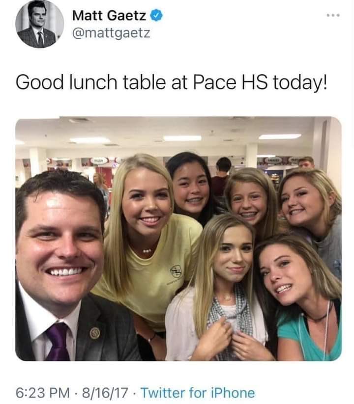 PJLiveTweets's tweet photo. This...is not a good look @mattgaetz https://t.co/r7kUzn1WFV