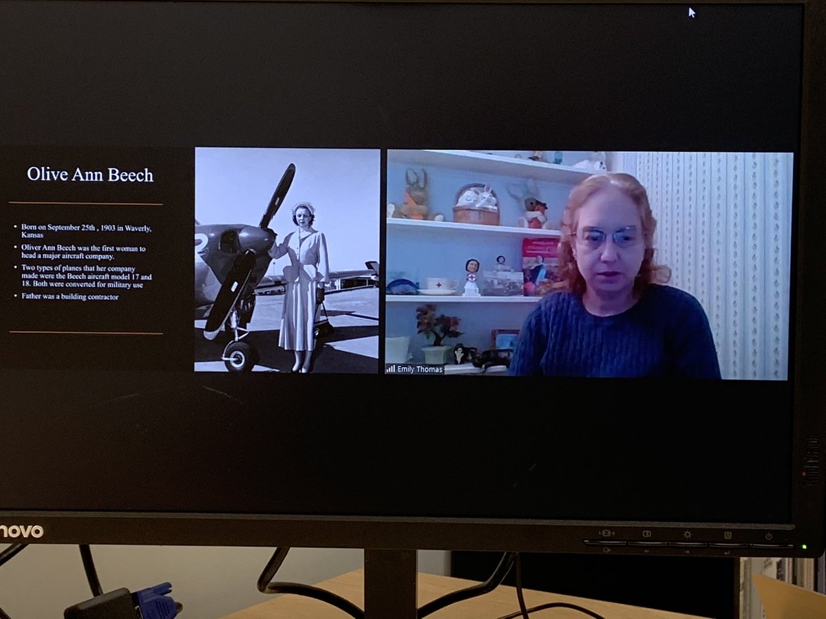 pelnichols's tweet photo. Congrats to Prof. Emily Thomas and the students of Women in American Society for their fine presentation today as another Women’s History Month draws to a close. 25 people attended today’s event, “Female Entrepreneurs in American History,” on Zoom! @Nichols_History https://t.co/rNG3zn5BcR