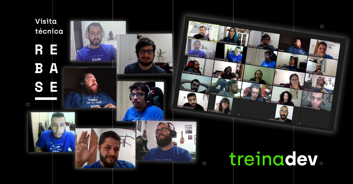 treinadev's tweet photo. Para fechar a rodada de visitas para a turma 5 do #TreinaDev, hoje recebemos o  time da @rebasebr, com a presença de @zederson, @AllanSiqueira_ , @FelipeEndo1, @Jonezito e Renan Paffaro, além de 2 ex-participantes do TreinaDev @icaroroberto (turma 2) e @paulor2222 (turma 4). https://t.co/41f07SKZxo
