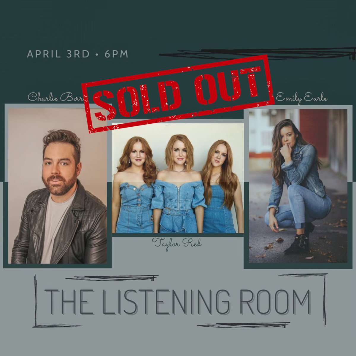 TaylorRed_Music's tweet photo. Listening Room April 3rd 6pm Writers Around with some incredible artist! Make sure you have tickets before hand!! Can’t wait to see y’all!! ❤️❤️❤️ THX so much 4 streaming “Country Money” !! Keep Streaming, Like on Spotify, &amp; Add to your Playlist LINK HERE: https://t.co/7EiSNNh3Eo https://t.co/Ilb6Q5CqpM