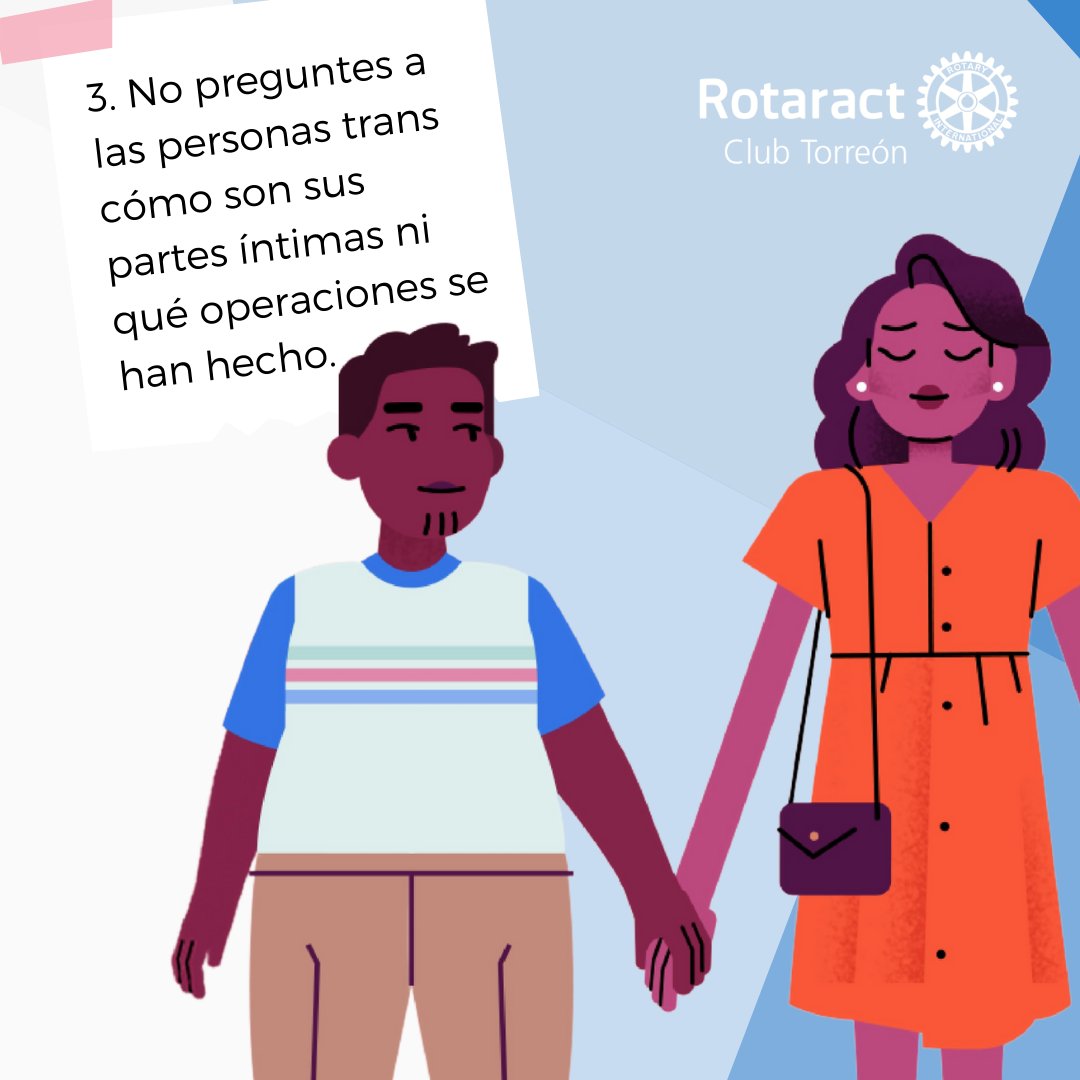 RotaractTorreon's tweet photo. En todas partes del mundo, las personas trans están más expuestas a la violencia, el acoso y la discriminación. #D4110 #rotaract #rotaractclub #rotaractmexico #rotaryinternational #visibilidadtrans #diavisibilidadtrans #derechoaser #trans #torreon #TransDayOfVisibility #Torreon https://t.co/4Pv7IoMqjA