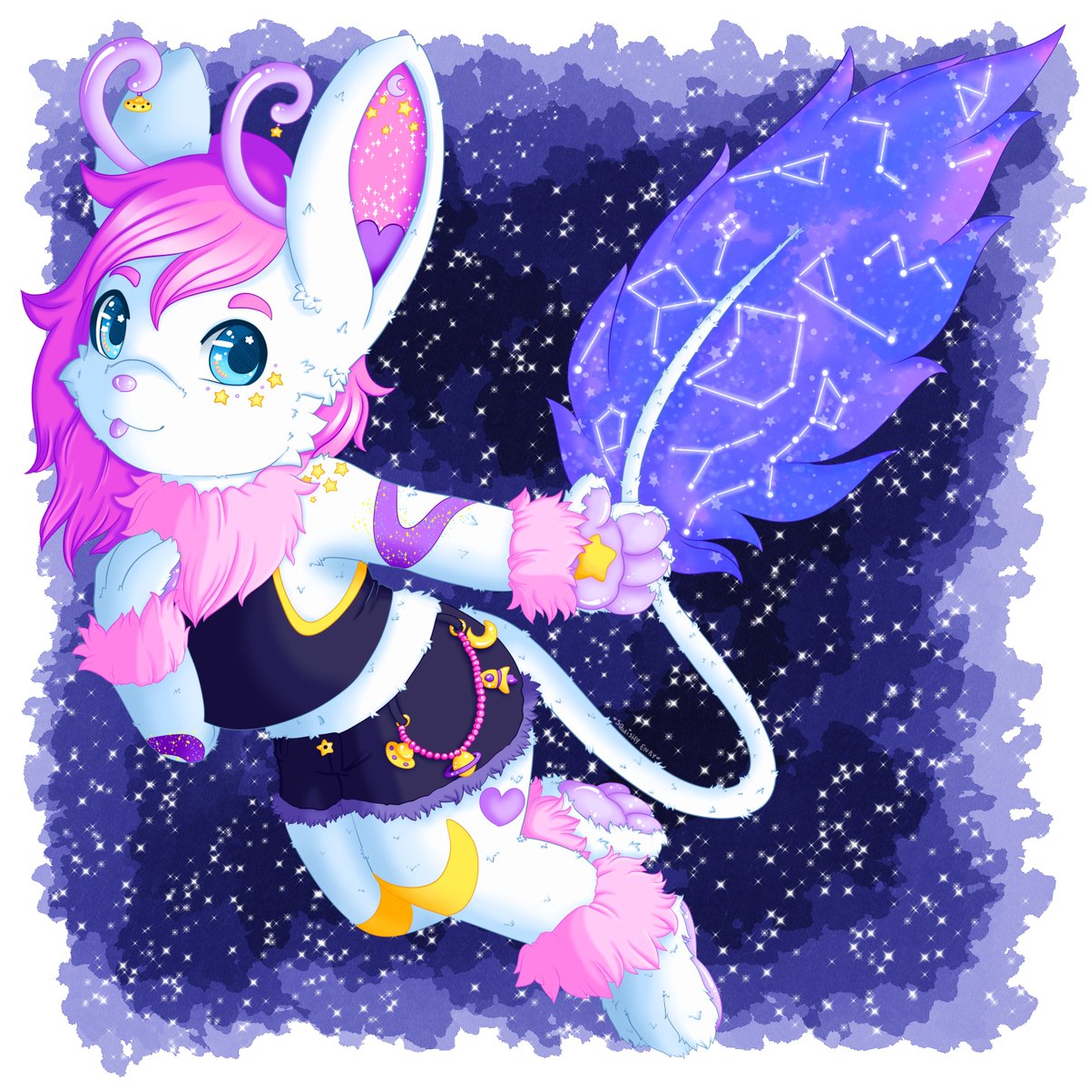SquishyEnby's tweet photo. Galaxy jerboa :3c

My etsy store opens tomorrow, 7pm (UK)!!

#furry #furryfandom #furryart #furryartwork #etsy #smallartist #SmallBusiness #artistsontwitter #digitalart #anthro #anthroart #kemono #jerboa #wildlifeart #galaxy #Constellation #anime https://t.co/ByrJQOzEAw