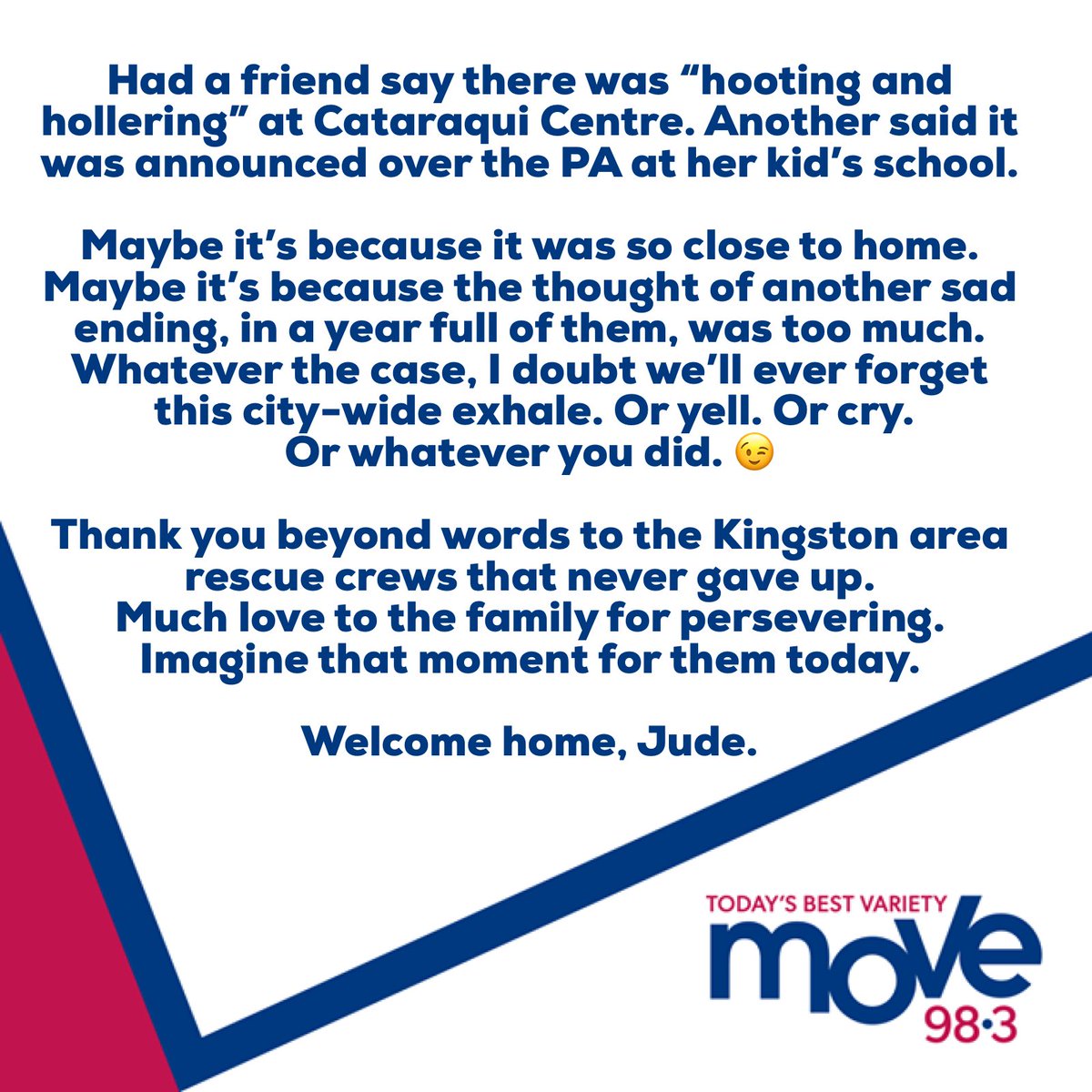 CFLYFM983's tweet photo. Ben: A couple thoughts before Reid and I chat about this legitimately miraculous story in the morning. #ygk https://t.co/QMnWFCmF2u