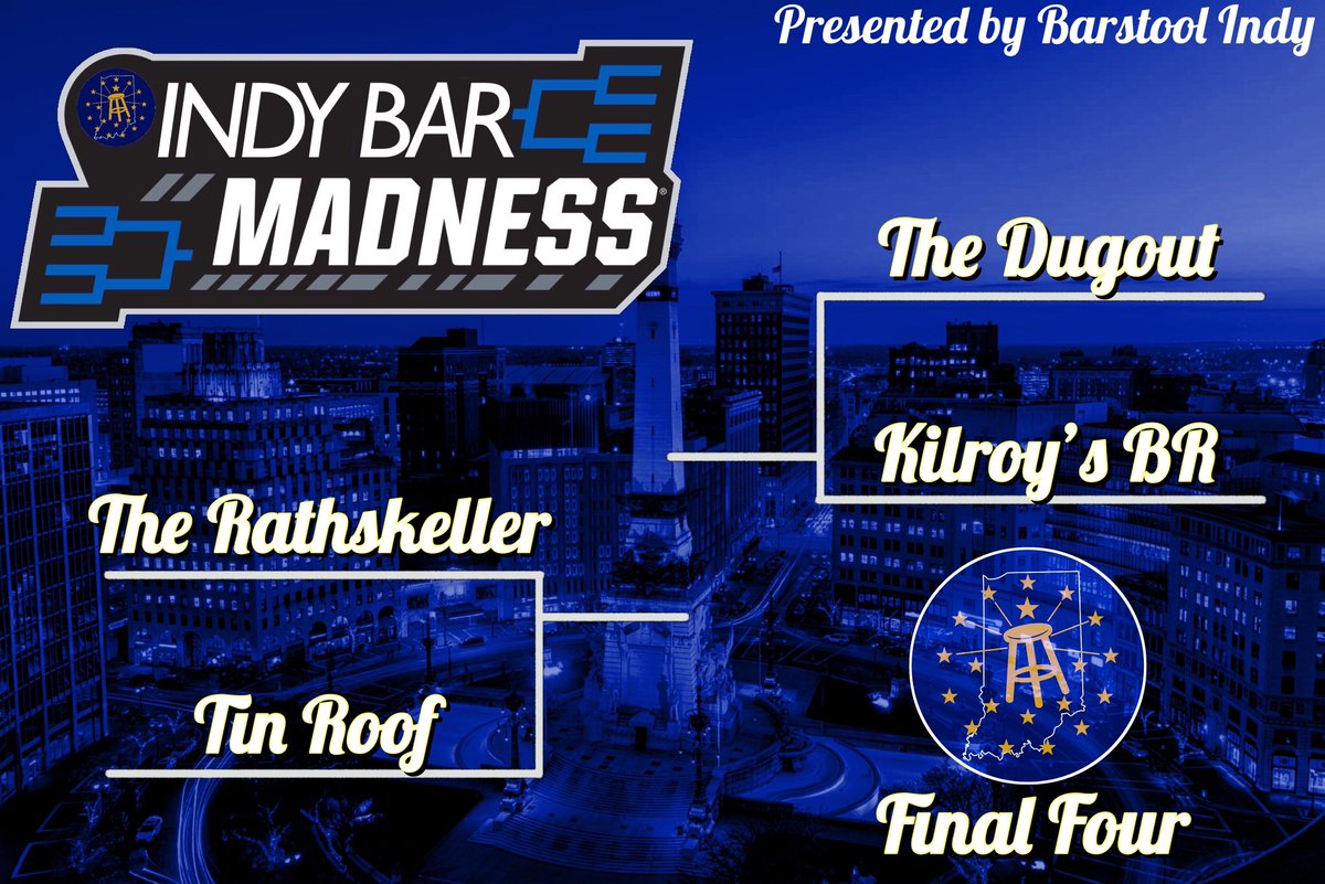 ‼️#INDYBARMADNESS FINAL FOUR VOTING THREAD‼️

Head to our Instagram story &amp; cast your vote there too: bit.ly/3sHAba3