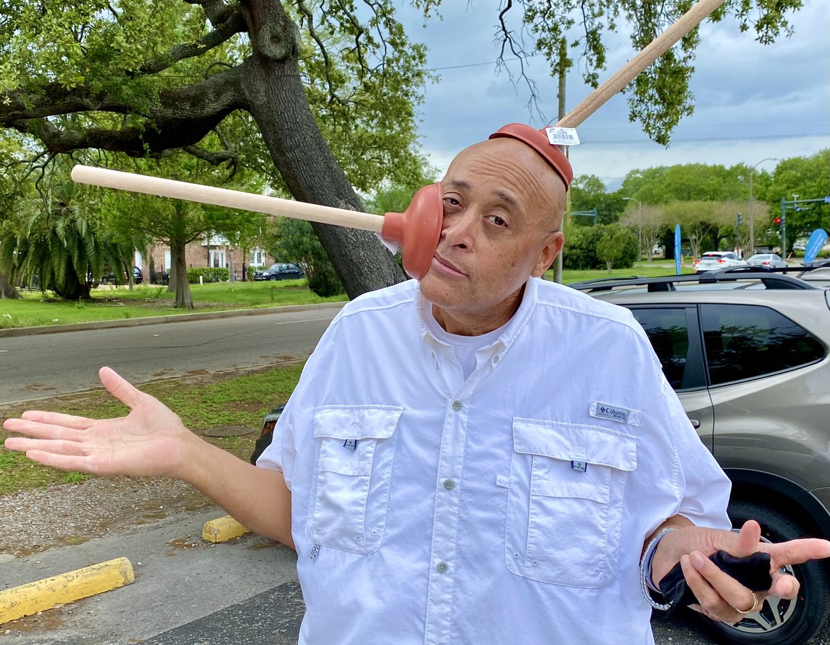 ChefKevinBelton's tweet photo. What can I say, I was feeling flushed (DISCLAIMER: these are brand new with the tags on them). #beingsilly #flushed #feelingflushed #wehavetolaugh #covidchronicles #nola #familylife https://t.co/Y3cFnyeiBF