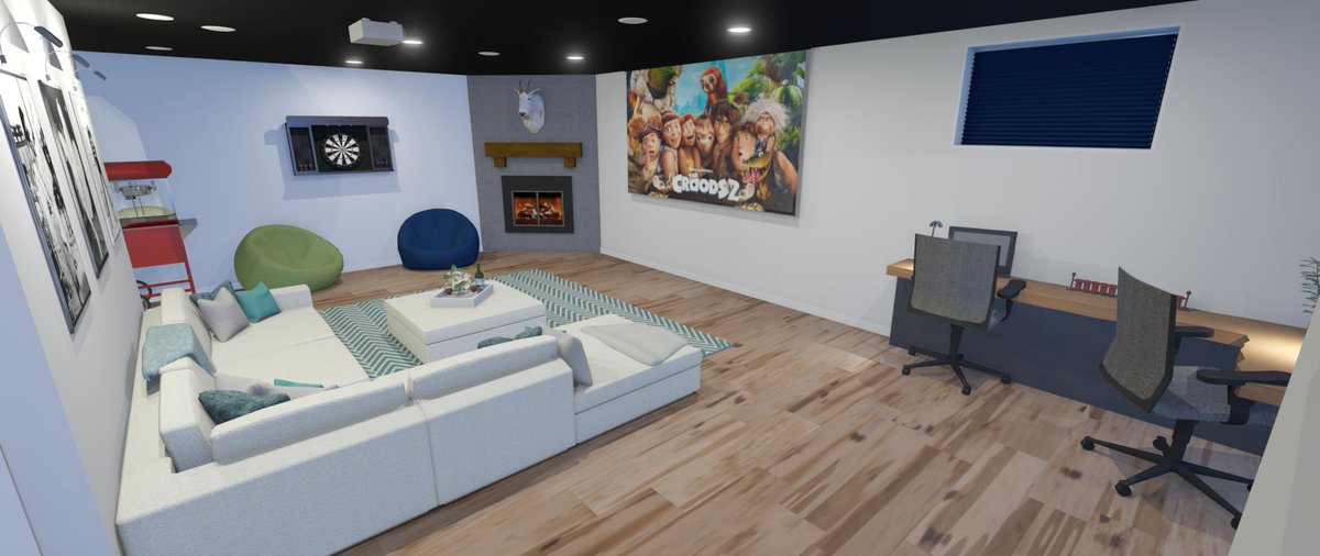 3designVerity's tweet photo. Staycation! We love this media room design ❤ If you can dream it...we can draw it! #medhat #3drendering #rendering #homedesign #mediaroom #staycation https://t.co/9Sg7HTatBm