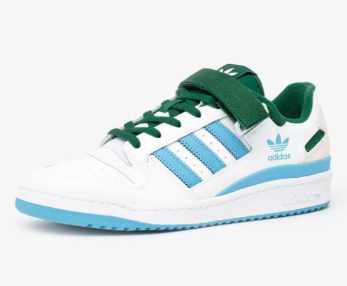 adidas forum low white blue green