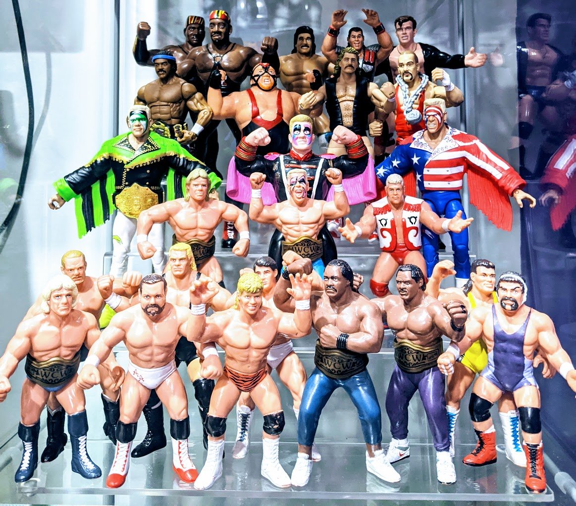 calcreateschaos's tweet photo. There's a new team in the WCW #FigCollection and they won the straps on their first night in the territory! Welcome... Doom! ❤️ #Galoob

My 💛 still longs for a WWF-era Butch Reed (ideally w/ Slick) &amp; Ron Simmons in the Faarooq Asad gladiator gear; silly, but still toyetic-af. 💙 https://t.co/PLMmx9kCpM