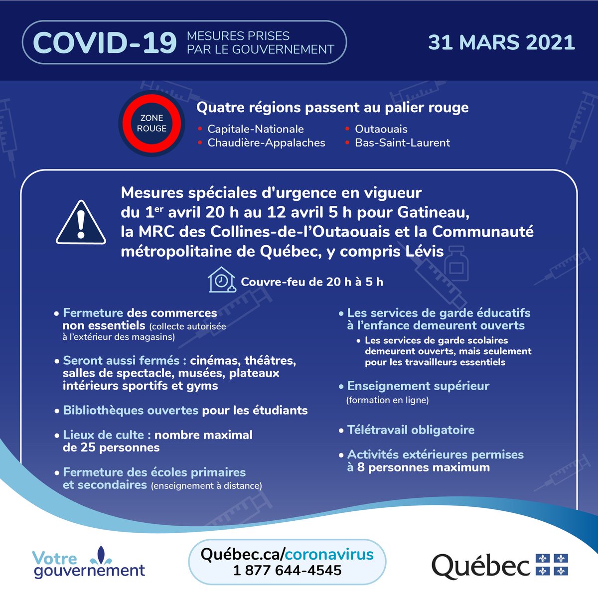 Comme la situation évolue rapidement, il faut agir rapidement et c’est pourquoi on annonce de nouvelles mesures spéciales d’urgence ce soir.
 
Pour lire ma déclaration complète 👉 facebook.com/40022394670130…