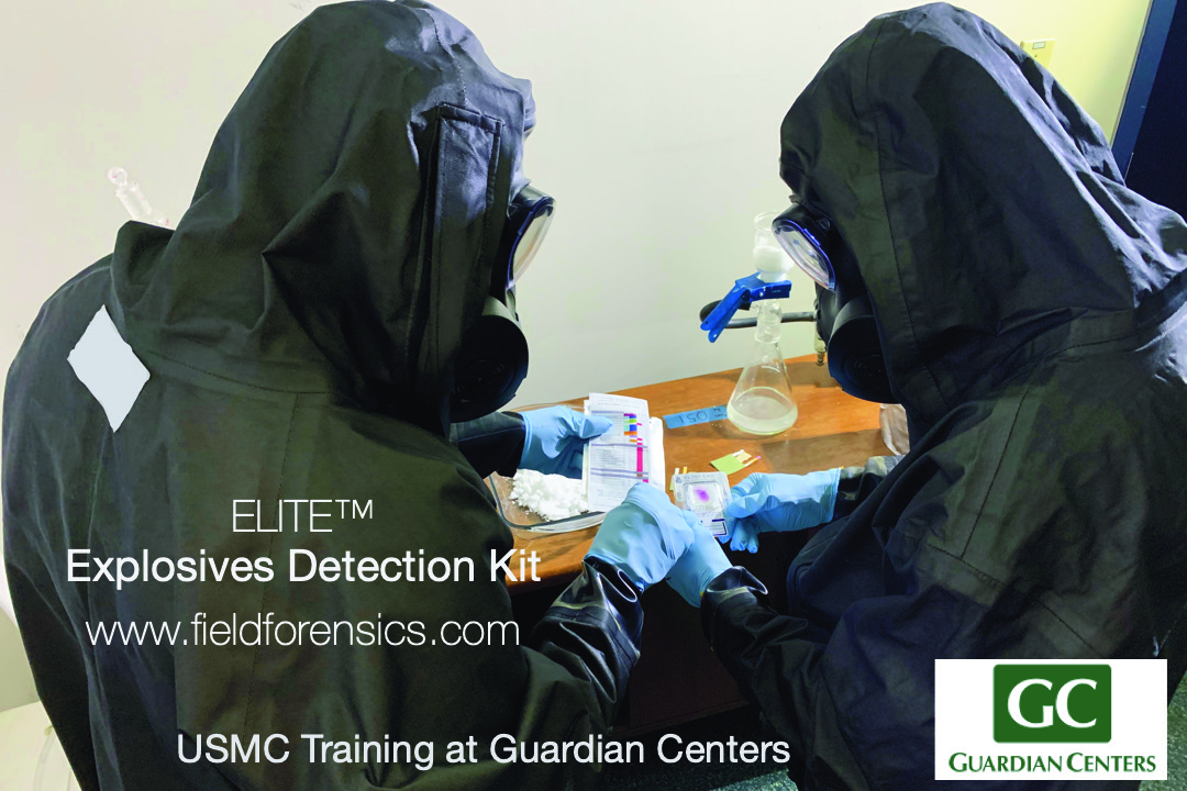 FieldForensics's tweet photo. Thanks to Brian Andorfer of Guardian Centers in Georgia for sharing these HME/Chem-Bio training photos;  Brian and Rocky training US Marines on FFI's ELITE™ explosives detection kits.   ELITE™ kits test explosives at trace and bulk levels and also check for HME precursors. https://t.co/yq7RIIPNSn