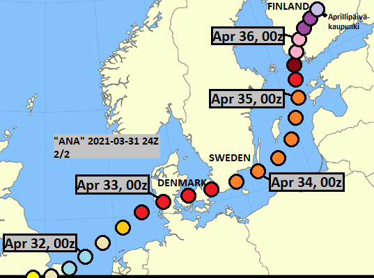 elioestracks's tweet photo. These are from March 31, 24Z model cycle: (#Ana) https://t.co/5NGumS7NiL