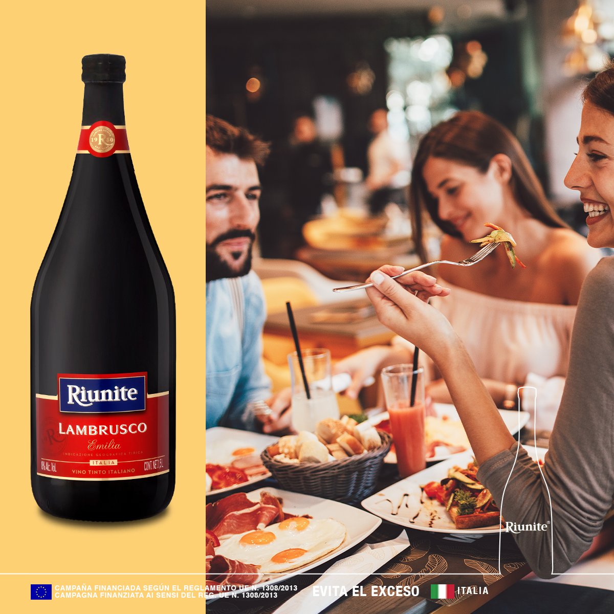 RiuniteMexico's tweet photo. La mitad de la semana se vive mejor en compañía de tus personas favoritas y nuestro Riunite® Lambrusco  1.5L  🍷.

Etiqueta a alguien con quien te gustaría compartirlo 👇👇. https://t.co/KemGueUUsC