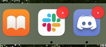 Junichi Ito 伊藤淳一 僕のm1 Macのslackやdiscordの赤丸バッジって表示はこれでいいんだろうか Iphoneだとここに数字が出るような気がするんだけど T Co W99xxgpr96 Twitter