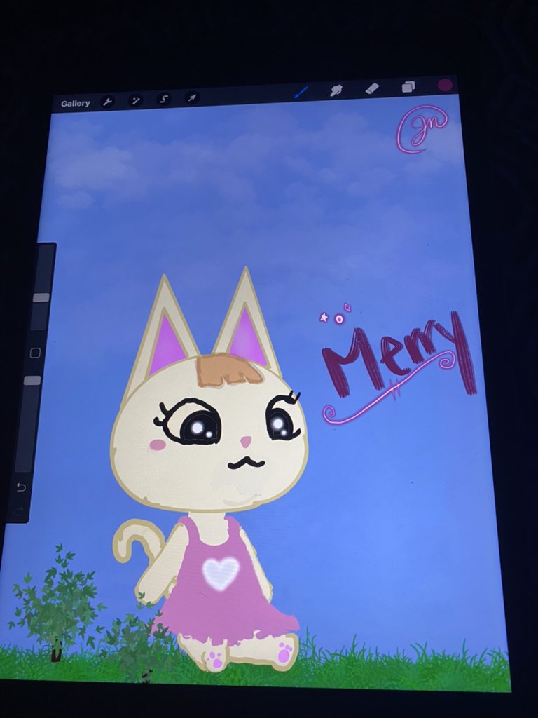 Jujualistar's tweet photo. First time doing digital art what do you think? 😊❤️I’m still learning  but here’s merry I also did maple 🍁 #AnimalCrossing #animalcrossingfanart #AnimalCrossingNewHorizon #acnh https://t.co/zVGhovUnJz