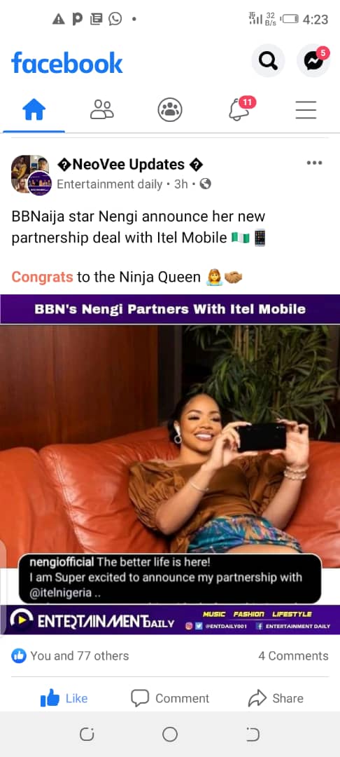 Pde86's tweet photo. Wow Ninjas I doff cap give you all.
#CongratulationsNengi
#CongratulationsBlueprint
#itelXNengi
Queen of itel. https://t.co/mcfCtvH274