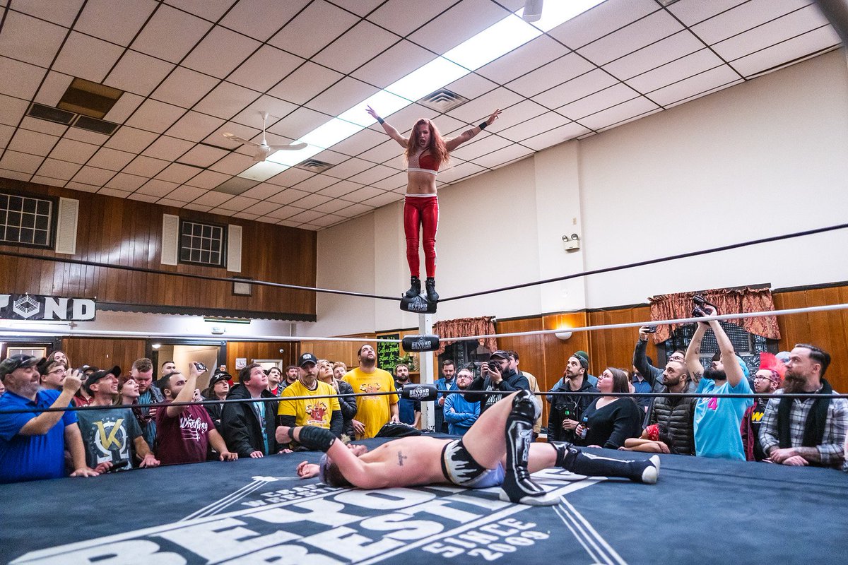 beyondwrestling's tweet photo. TOMORROW NIGHT: Beyond Wrestling returns home to White Eagle in Worcester, MA for the first time in 15 months!

We've got a ton of surprises in store for the sold out #FoolsParadise event so make sure to stream LIVE on @indiewrestling starting at 9pm ET.

📸 @JWasherBeyond 📸 https://t.co/SpjQdkSEgV