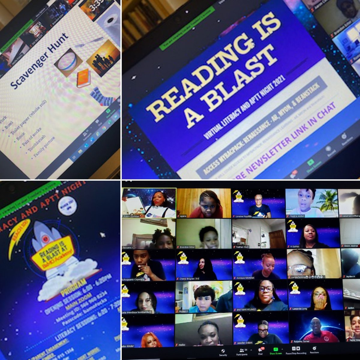 apsBAMOAcademy's tweet photo. Tonight was outta this world. ππ #BAMOEagles blasted off to space, our first #VirtualLiteracyNight Thanks parents & scholars, awesome event! #BaMOEverlasting π¦
@apsupdate @AP_Holloman @DrAdibShakir @McMillansCorner @DrEmilyAMassey @OhJenEducates @FousheeEdS @EducatethemBrit https://t.co/hDe8E3zz2E