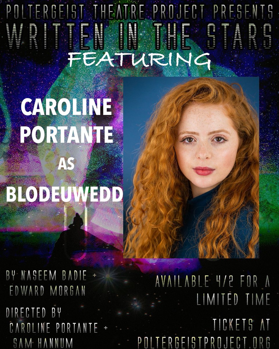 PoltergeistThe1's tweet photo. (1/2) We are 2 DAYS AWAY from our radio play debut, &amp; we are counting down announcing our amazing cast! Have you gotten your listening link reserved at https://t.co/GgO65K4t1m yet?

Caroline Portante (she/her) is a Bay Area-based actress, director, and performance artist... https://t.co/HYs06uXBoX
