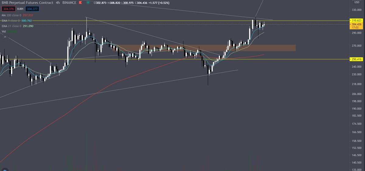 Random_crypto_'s tweet photo. Market looking exciting and healthy...2 variables that lead to happy customers. Looking (hoping) for a small correction at 270 level and then moooon.

#BNB https://t.co/pTqNQCxCY3