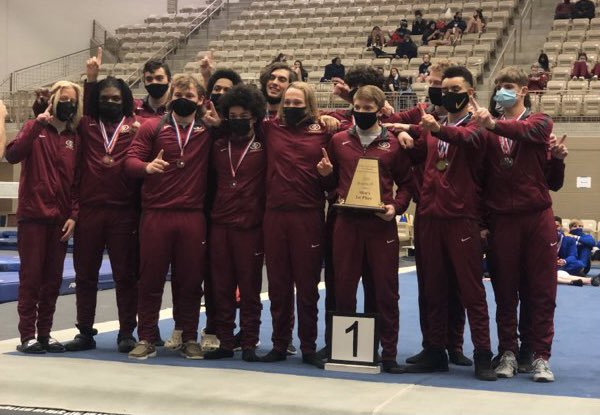 saginawhstx's tweet photo. Saginaw Boys Gymnastics team wins Regionals tonight!! 10th straight Regional Championship for the program ❤️💛 @emsisdathletics @Gymnastics_SHS #weRsaginaw https://t.co/JKw13HI3yF
