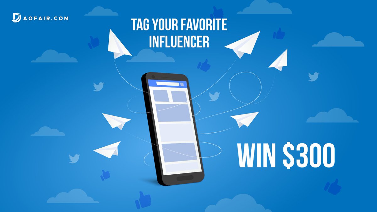 daofair's tweet photo. TAG YOUR FAVORITE INFLUENCER

Get 300 DFR or the equivalent of $300

RULES ON THIS POST:

1. TAG 3 BEST INFLUENCER CRYPTO ADMIN/GROUP

2. GIVE HASHTAG #pancakeswap #julswap #daofair

3. SHARE THIS POST

*3 Winners will be announced on 3 April 2021.

Go https://t.co/b0GYNtf6uI https://t.co/ajiKwT3uMh