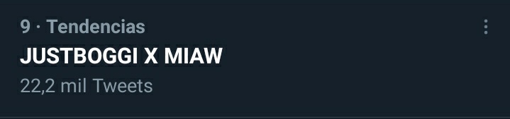 KenNotices's tweet photo. 🌐 | [@justboggi] es Tendencia 9 en México para ser nominado a los premios MTV MIAW 2021

JUSTBOGGI X MIAW https://t.co/pxD2X2rBmT