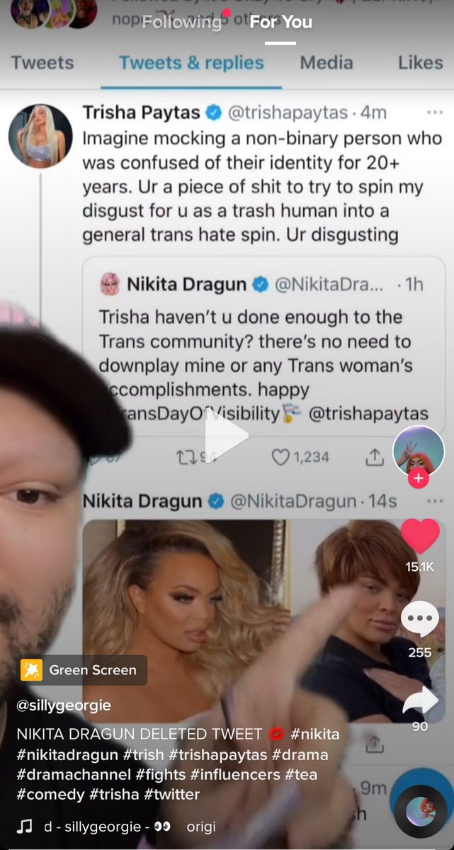 kdfuku's tweet photo. @NikitaDragun @trishapaytas Nikita deleting tweets, come on now https://t.co/tVYAxory0v