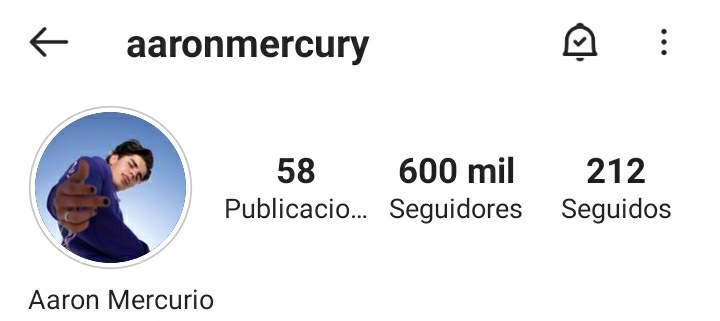 KenNotices's tweet photo. 📊 | Aarón Mercury [@ArnMercurio] llegó a los 600k seguidores en Instagram. https://t.co/zoTt3pBwaz