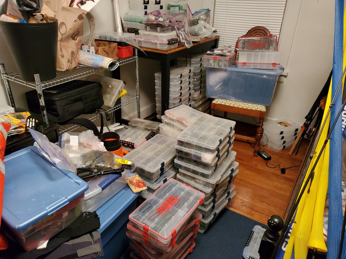 Destinedtofish's tweet photo. Straight tackle chaos for the next two days. I swear we'll be ready to hit the road for the Sabine 😂.
#BASSElite #bassmafia #tackleorganization https://t.co/WhU8NovvNL