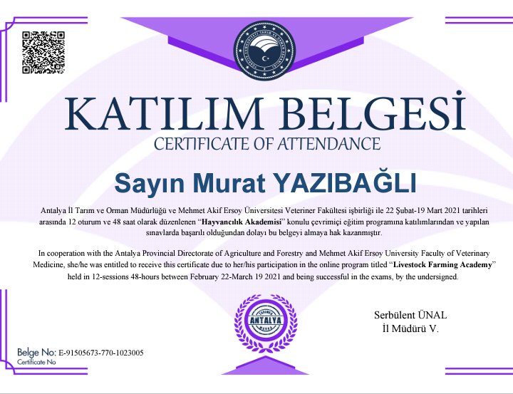 Emeği geçen tüm Antalya Tarım  çalışanlarına teşekkür ederim 🌹
#belgemgeldi