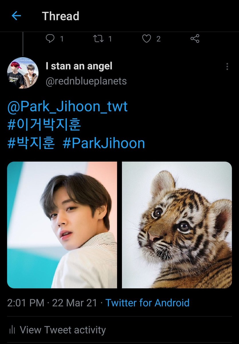 rednblueplanets's tweet photo. I don’t think Jihoon even saw my tweet but the fact that he used this pic makes me happy!! 🤗  @Park_Jihoon_twt
#이거박지훈 
#박지훈  #ParkJihoon https://t.co/M2hamQj6eT